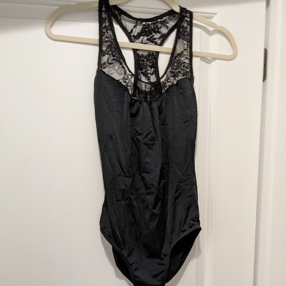 Balera black leotard with lace